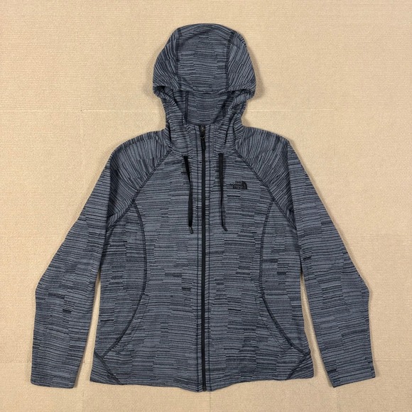 The North Face Tops - The North Face Mezzaluna Full Zip Hoodie Womens L Grey Space Dye Jacket Outdoor